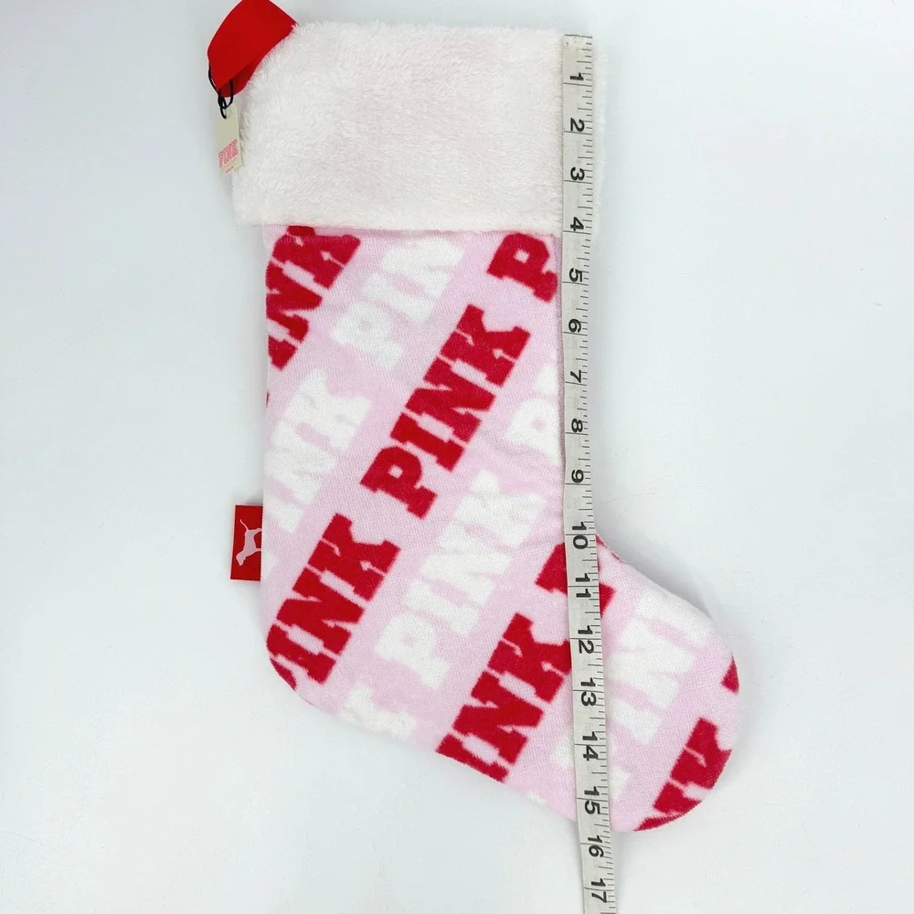 New Victoria's Secret PINK Christmas Holiday Stocking Logo - Picture 7 of 7